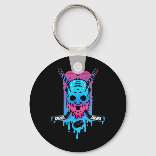 Porte-clés Crème glacée hockey qui coule (Recto)