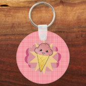 Porte-clés Crème glacée Kawaii (Recto)