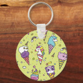 Porte-clés Crème glacée Pop Cute : Motif animal (Verso)