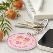 Porte-clés Crème glacée Scoops Cute Romantique Saint Valentin (Devant droit)