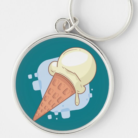 Porte-clés Crème glacée Vanilla (Devant)