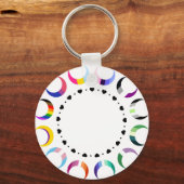 Porte-clés Crescent Pride Lunes et Coeurs Noirs (Verso)