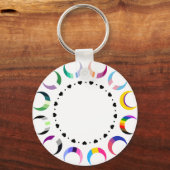 Porte-clés Crescent Pride Lunes et Coeurs Noirs (Recto)