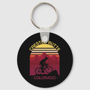 Porte-clés Crested Butte Colorado Vélo Tout Terrain Cycliste