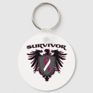 Porte-clés Crête de survivant de cancer de la gorge