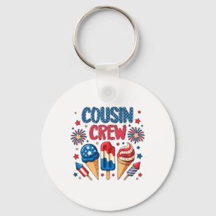 Porte-clés Crew Cousin 4 juillet Crème glacée Patriotic Kids 