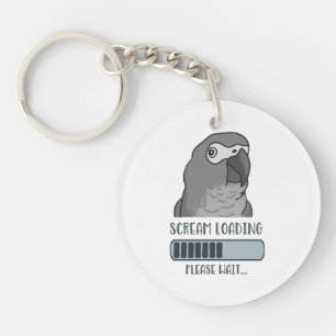 Porte-clés Cri Chargement du gris africain