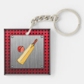 Porte-clés Cricket balayé de regard en métal (Dos)