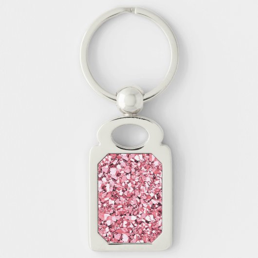 Porte-clés Cristal de Druzy - rose de quartz rose (Devant)