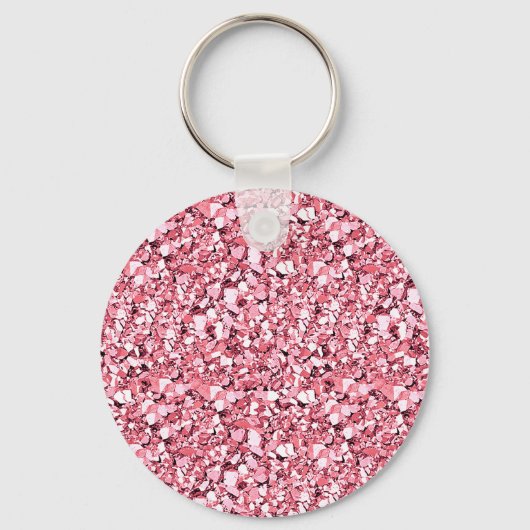 Porte-clés cristal druzy - quartz rose rose (Recto)