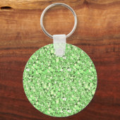 Porte-clés cristal druzy - vert peridot (Recto)