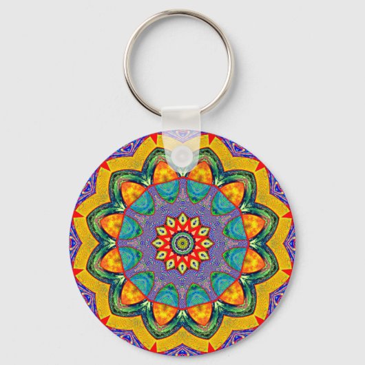 Porte-clés "Cristal Mandala Quilt" (Recto)