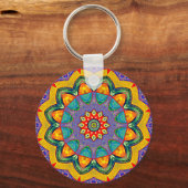 Porte-clés "Cristal Mandala Quilt" (Recto)
