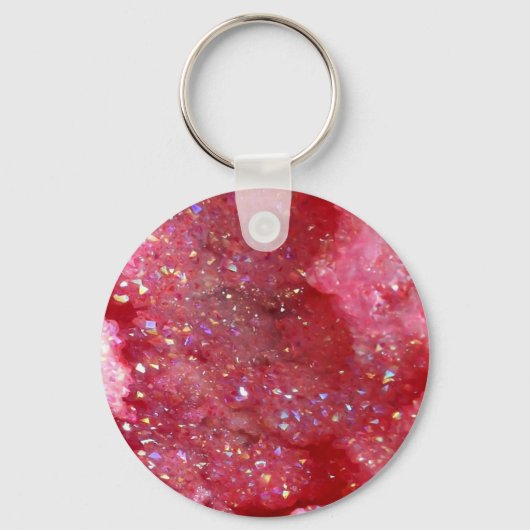 Porte-clés Cristaux de Féeries roses tombants (Recto)