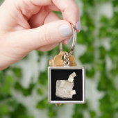 Porte-clés Cristaux de pyrite en schiste (main)