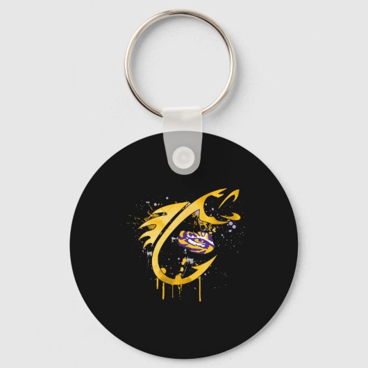 Porte-clés Crochet de pêche des Tigers de Lsu (Recto)