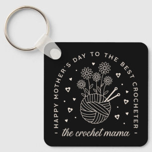 Porte-clés Crochet maman drôle amoureux de tricot mère jour