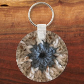 Porte-clés Crochet Me Rend Joyeux Artisanat Fil Fait À La Mai (Verso)