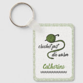 Porte-clés Crochet Vert Olive Fast, Die Chaud (Recto)