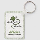 Porte-clés Crochet Vert Olive Fast, Die Chaud (Verso)