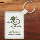 Porte-clés Crochet Vert Olive Fast, Die Chaud (Verso)