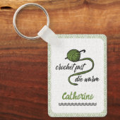 Porte-clés Crochet Vert Olive Fast, Die Chaud (Recto)