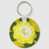 Porte-clés Crochet vert rose jaune cristal clair Imprimer sur (Recto)