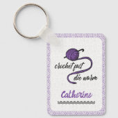 Porte-clés Crochet Violet Rapide, Mourir Chaud (Recto)