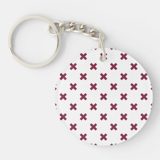 Porte-clés Crochets Mulberry sur blanc (Devant)