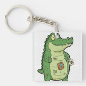 Porte-clés Crocodile cool de dessin animé (Devant)