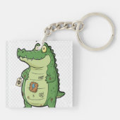 Porte-clés Crocodile cool de dessin animé (Dos)