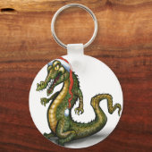 Porte-clés Crocodile de Noël (Recto)