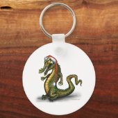 Porte-clés Crocodile de Noël (Recto)