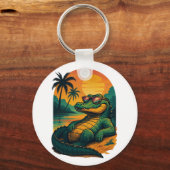 Porte-clés Crocodile d'été sans fin - Rétro (Recto)