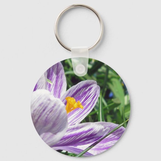 Porte-clés Crocus de printemps violet (Recto)