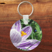 Porte-clés Crocus de printemps violet (Recto)