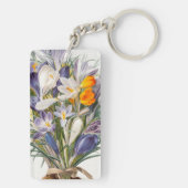 Porte-clés Crocus Spring Flower Botanique Floral Art (Dos)