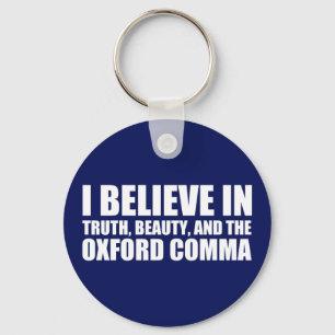 Porte-clés Croire au Humour Oxford Comma