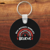 Porte-clés Croire Cerveau Aneurysme Mois de sensibilisation C (Recto)