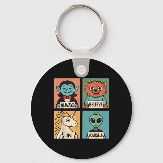 Porte-clés Croire en soi_ Créature adorable et alien (Recto)
