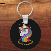 Porte-clés Crois En Toi-Même Unicorne (Recto)