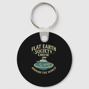 Porte-clés Croisière de la Société de la Terre Plate Humour S