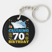 Porte-clés Croisière En Mon 70 Anniversaire Acrylique Fête (Dos)