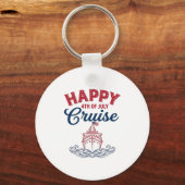 Porte-clés Croisière joyeuse du 4 juillet, conception de navi (Recto)