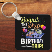 Porte-clés Croisière Le Navire Son Anniversaire Voyage Vacanc (Recto)