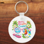 Porte-clés Croisière mère-fille, vacances tropicales (Recto)