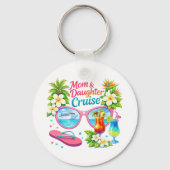 Porte-clés Croisière mère-fille, vacances tropicales (Verso)
