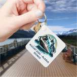 Porte-clés Croisière Navire Océan Alaska mountain<br><div class="desc">Cette conception peut être personnalisée dans la zone fournie en modifiant la photo et/ou le texte. Vous pouvez également le customiser en cliquant sur Personnaliser ce Modèle, puis en choisissant l'option cliquer pour customiser et supprimer ou modifier la couleur de l'arrière - plan, ajouter du texte, modifier la couleur ou...</div>