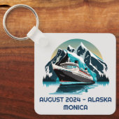 Porte-clés Croisière Navire Océan Alaska mountain (Recto)
