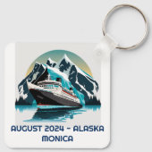 Porte-clés Croisière Navire Océan Alaska mountain (Dos)